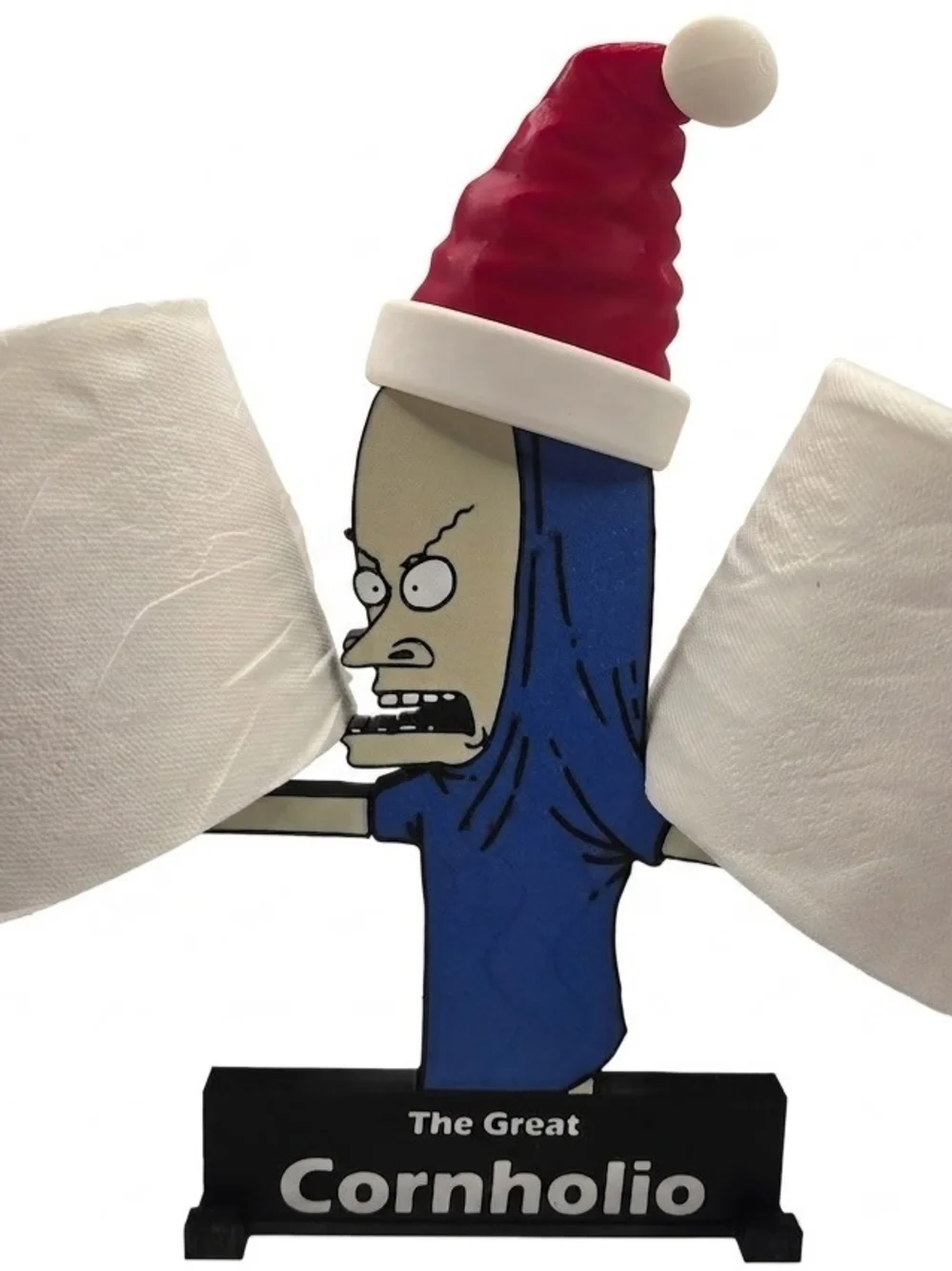 Holiday Cornholio Toilet Paper Holder - Blue